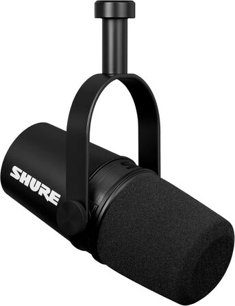 Динамічний XLR мікрофон Shure MV7X для подкастингу та вокалу, професійна якість, Voice Isolation, чорний