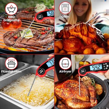 Бездротовий термометр для м'яса Maxtachі з Bluetooth, IP67, 150м для гриля, BBQ, духовки та smoker