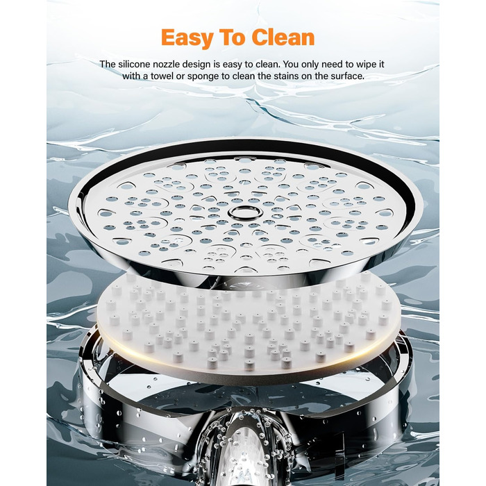 Фільтр для душу Cobbe зі шлангом, ручна лійка з 3 вугільними фільтрами, душова лійка з 6 режимами, високопродуктивний економний душ з фільтром від накипу для жорсткої води, видаляє 99% хлору (хром 63)