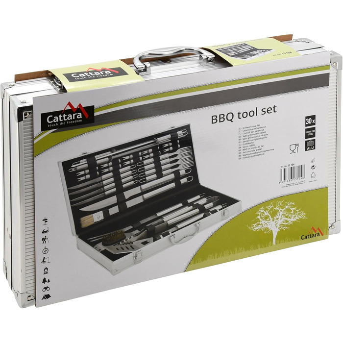 Набір гриля (30 предметів) у алюмінієвому кейсі