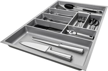 Лоток для столових приборів SO-BOX 2 70,9x46,2 см, сріблясто-сірий, для шухляд до липня 2012 (80 см)