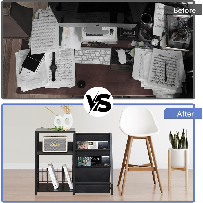 Стійка для програвача вінілу з 3-ярусним зберіганням для 200 альбомів, металевий каркас, CD та Record шафа, стійка для програвача та дерев'яна шафа для платівок для вітальні, кімнати відпочинку