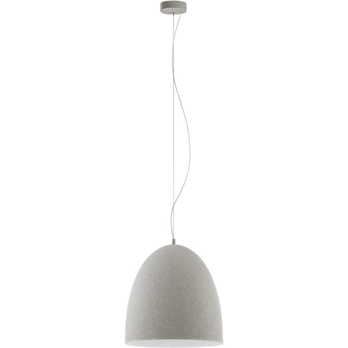 Підвісний світильник EGLO Sarabia, підвісний світильник на 1 полум'я, підвісний світильник з металу сірого кольору з бетоном, лампа для обіднього столу, світильник для вітальні з цоколем E27, (Ø 40,5 см)