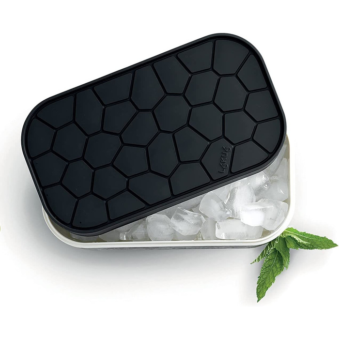 Коробка для кубиків льоду Lku, чорна, 12x22x8 см
