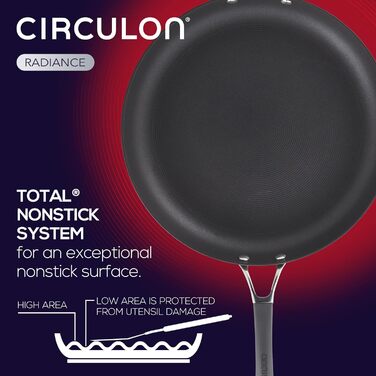 Сковорода Circulon Radiance, тверда анодована, 35,6 см, сіра