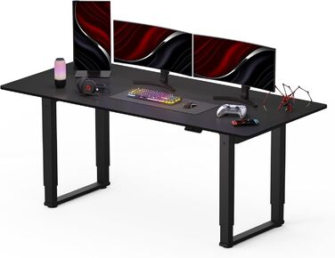 Регульований стіл Sanodesk 180x110 см - L-подібний, з двома моторами, пам'яттю, білий
