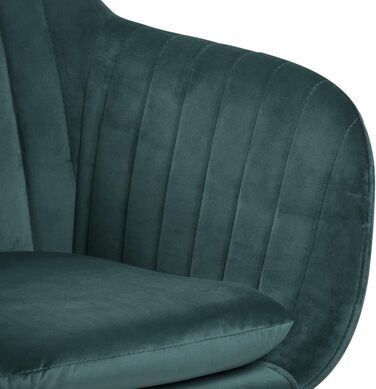 AC Design Furniture Стілець для їдальні Wendy, 57x61x83 см, смарагдовий/дуб, велюр/дуб, 1 шт.