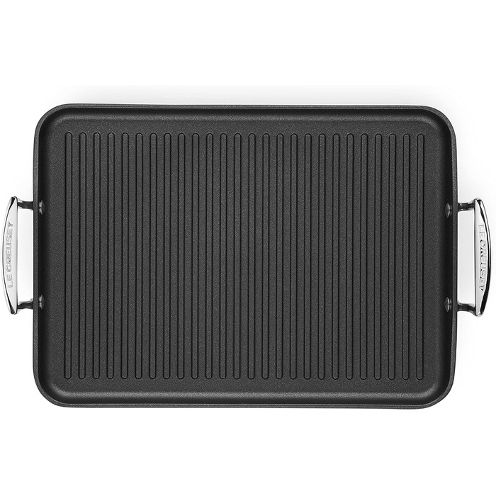 Гриль LE CREUSET з антипригарним покриттям, алюміній, 35 см, для всіх плит (вкл. індукційні), антрацит/срібло