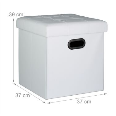 Relaxdays Пуф з Штучної Шкіри