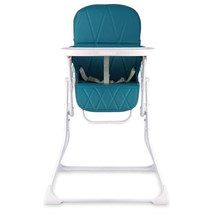 Дитячий стільчик RicoKids Hochstuhl Baby - стільчик для годування з регульованим столиком, 6-36 місяців, м'яке сидіння, міцна конструкція, 60x70x95 см, біло-блакитний
