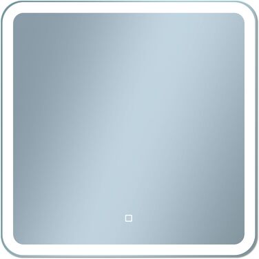 Дзеркало для ванної кімнати 60 см квадратне з LED-підсвічуванням, сенсорне керування