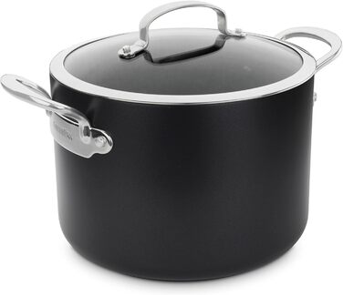 GreenPan Barcelona: Супниця з нержавіючої сталі з керамічним антипригарним покриттям, 28 см, 9.1 л, з кришкою, індукція, безпечна для здоров'я, PFAS Free