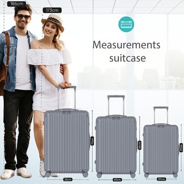 Набір валіз Voyagoux 2 шт. - 40L & 116L, жорсткі валізи, TSA-замок, ABS, 4 колеса 360°, міцний та легкий, рожеве золото