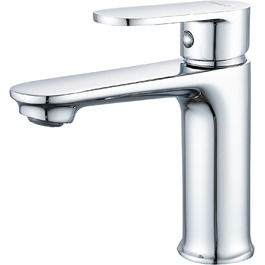 Набір змішувачів для ванної кімнати Belz, латунь, змішувач для раковини з однією отвором, гаряча та холодна вода, сірий (хром)