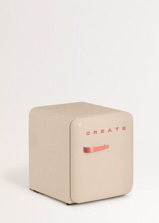 Ретро міні-холодильник 50 Gold, 48л, кремовий, 50x44x49.8 см