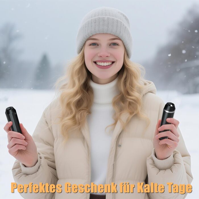 Електричний грілка для рук 10000mAh з Power Bank, багаторазовий, 3 режими нагріву, для активного відпочинку - чорний