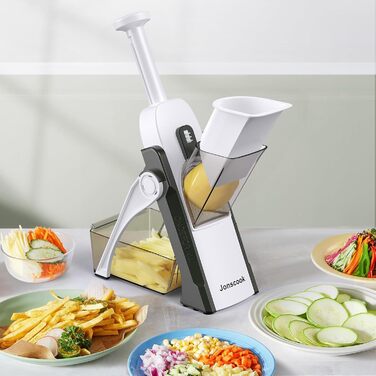 Набір для нарізання овочів 5-в-1: нарізувач, слайсер, набір для чищення, регулювання товщини 0,1-8 мм