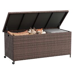 Водонепроникний садовий ящик-бокс UDPATIO з колесами 480л (138x61 см), коричневий - для саду, балкону, зберігання
