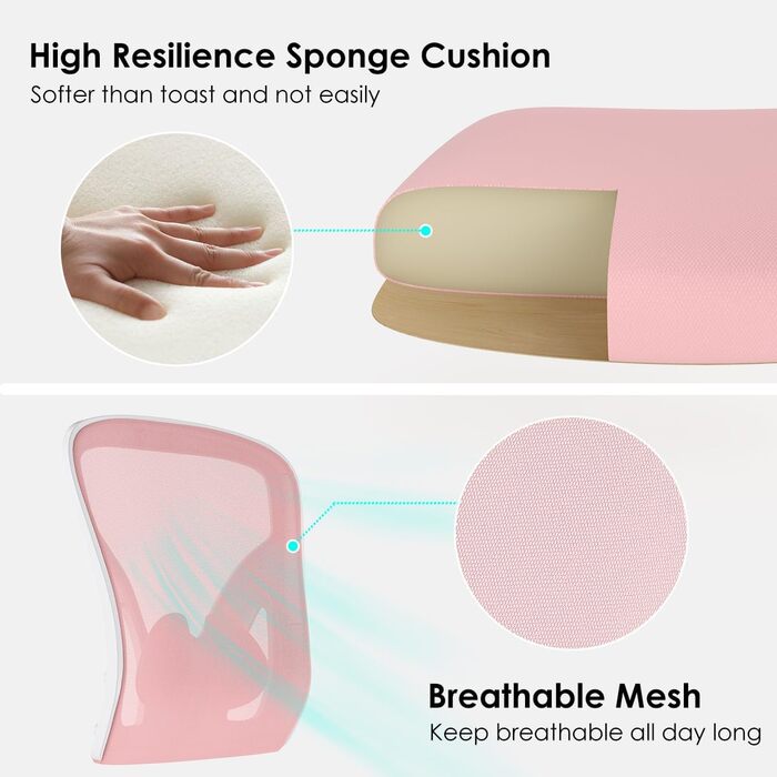 Ергономічне крісло Farini з підлокітниками для офісу та дому, з роликами та підголівником (світлороже)