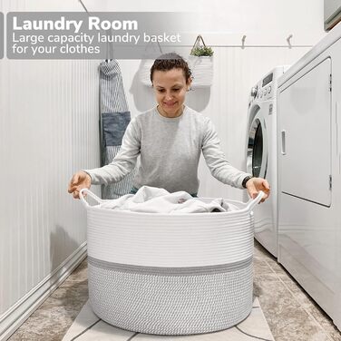 Кошик для зберігання TIMEYARD, кошик у дитячу кімнату, кошик для білизни, великий різдвяний кошик, кошик для ковдр, іграшок, плетені кошики, 55x35 см, оливковий зелений