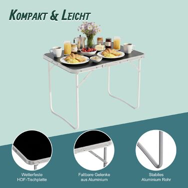 Зручний розкладний туристичний столик Relaxdays