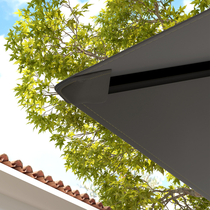 Замінний дах для павільйону 3 x 3 м, водовідштовхувальний. Дах для павільйону UPF30+ з тканини Оксфорд, 370 г/м², сірого кольору. (Змінний тент для павільйону 3x3 м, водонепроникний, з захистом від сонця UPF30+, виготовлений з міцної тканини Оксфорд, сіро