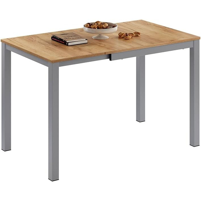 Розсувний стіл Vicco Esstisch Granny, дуб/сірий, 120 x 70 см, розтягується до 80-120 x 76 x 70 см