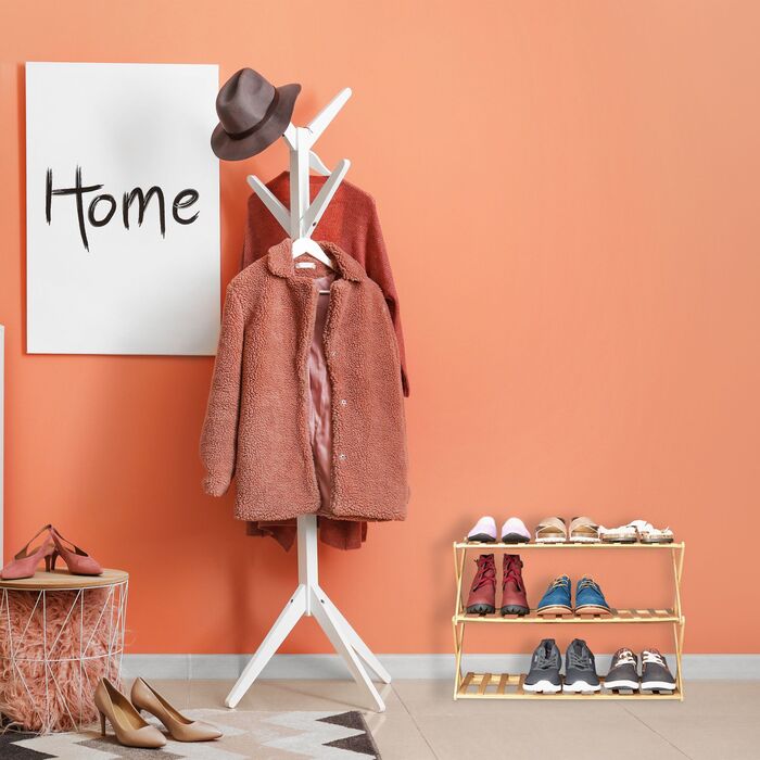 Складана полиця для взуття Relaxdays з бамбука