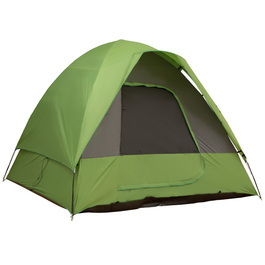 Автомобільний намет Outsunny Camping Tent на 4-5 осіб, 300 x 300 x 230 см, виготовлений зі скловолокна та поліестеру, зелений, ідеально підходить для пригод на свіжому повітрі