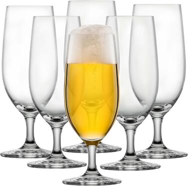 Пиво SCHOTT ZWIESEL Pintglas Basic 0,6 л (набір з 6 штук), англійські пінтові келихи, склянки з трітану, які можна мити в посудомийній машині, зроблено в Німеччині (посилання. No 115272) (Пакет з пивом Classico Tulip 0,3 л)