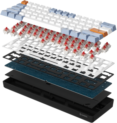 Дротова механічна клавіатура GamePro MK130R (Red) з Hot-Swap RGB Black
