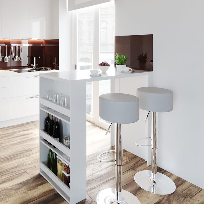 Набір барний стіл та табурети Vicco Bartisch-Set, 117 x 57 см, 2 табурети (білий)