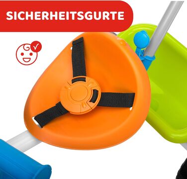 Триколісний велосипед Chicco 4 в 1: від 6 місяців до 4 років, біло-блакитний