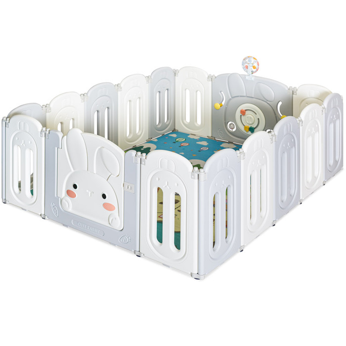 Дитячий манеж Mealux Roger White/Grey (арт. KD-C071 White/Grey)