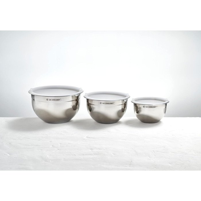 Набір мисок LE CREUSET з нержавіючої сталі (3 шт.) з кришкою, 41901000010000