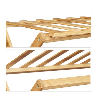 Складана полиця для взуття Relaxdays з бамбука