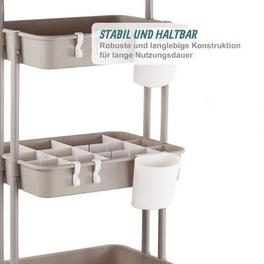 Трьох'ярусна візок Relaxdays