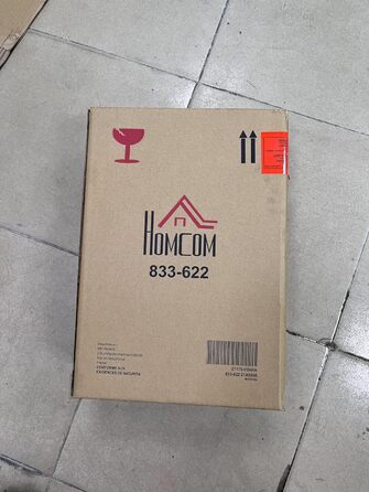 Торшер з поличками HOMCOM, від E27 до 40W, Дерево, Чорний, 26x26x160 см