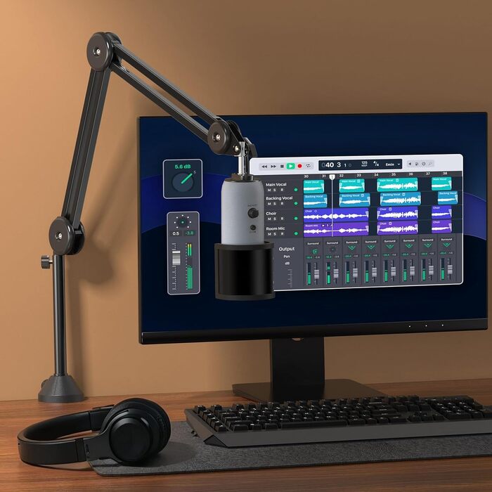 Мікрофонна стійка TONOR T50 (40+40+40 см) з поп-фільтром, кріплення 3/8