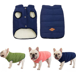 Одяг для собак PENIVO, зимові теплі пальто і куртки, жилет для цуценят, одяг для маленьких і середніх собак, Пуховий одяг (XL, синя), XL синя