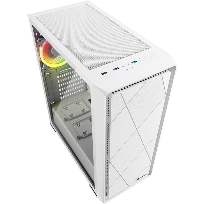 Корпус для ПК Sharkoon VS8 RGB Midi ATX, білий