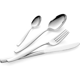 Набір столових приборів Lagostina Dalia для 6 осіб, нержавіюча сталь 18/10, сріблястий, 24-piece