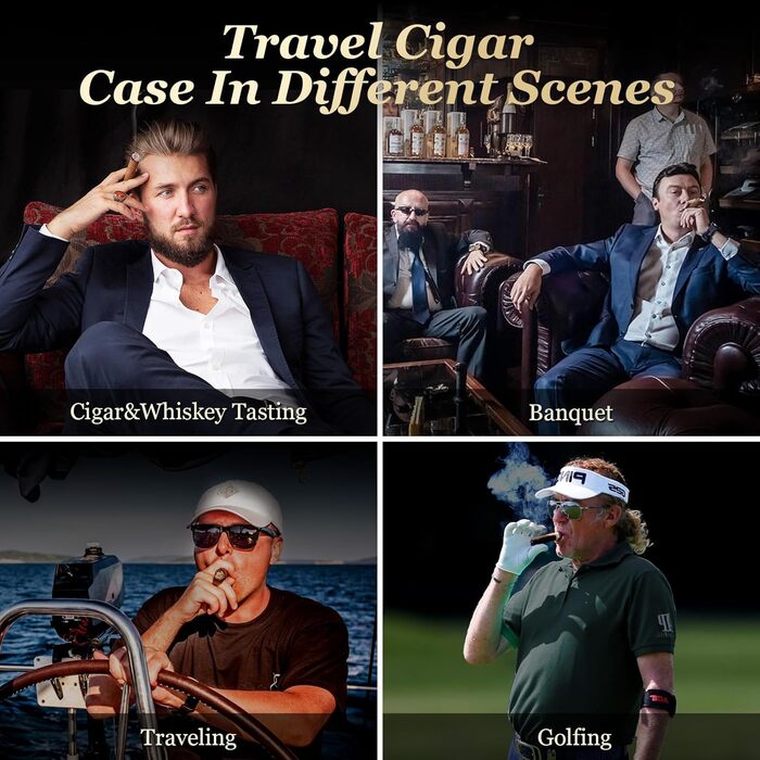 Вологостійкий гумодор для сигар Marvero Reise: Іспанська цедра, шкіряний етикет, на 5-10 сигар