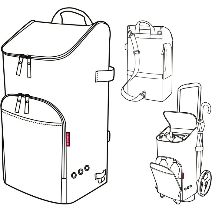 Дорожня сумка citycruiser Bag Mixed dots red-стійка для візків для покупок citycruiser і складна візок в одному корпусі