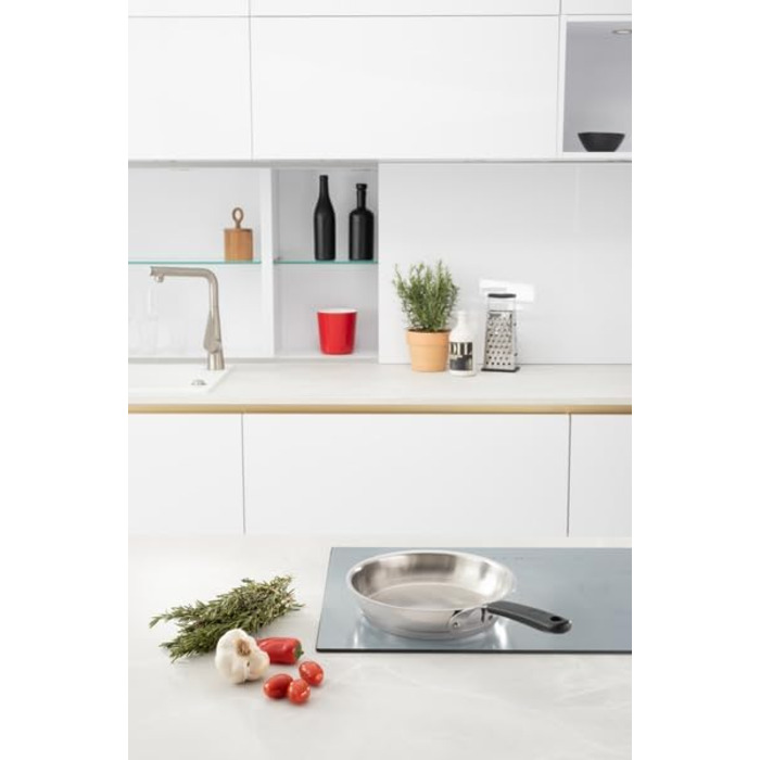 Сковорода Lagostina Tempra з нержавіючої сталі Ø24 см з індукційним дном Lagotherm та ергономічною ручкою, для плити та духовки