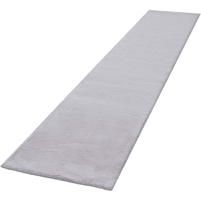 Килим з високим ворсом для спальні килимове покриття для ліжка зі штучного хутра з імітацією хутра пухнастий однотонний 3 шт. и, розмір колір (2 x 60x90 1 x 80x300, сірий)
