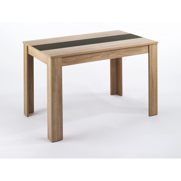 byLIVING Обідній стіл Nori: сучасний дизайн, ефект дуба, стільниця двостороння (чорний/білий), 120x80 см, H 75 см