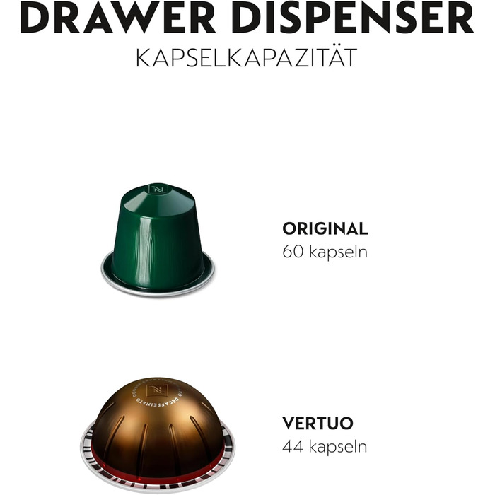 Контейнер для капсул Nespresso з нержавіючої сталі | Сучасна висувна скринька для капсул кави | Об'єм приблизно 60 капсул