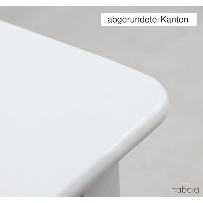 Дитячий стіл та 2 стільці - комплект меблів для дитячої кімнати, 60x50x50 см (білий/білий)