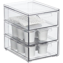 Ящик mDesign на 3 шухляди - органайзер для кухні та холодильника (60 символів)